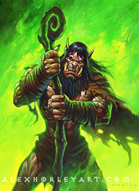 The orc Gul'dan before he has drank the blood of Mannoroth.