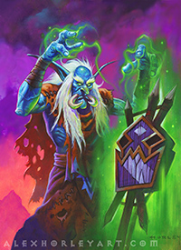 The troll Shaman Bru'Kan summons a totem.